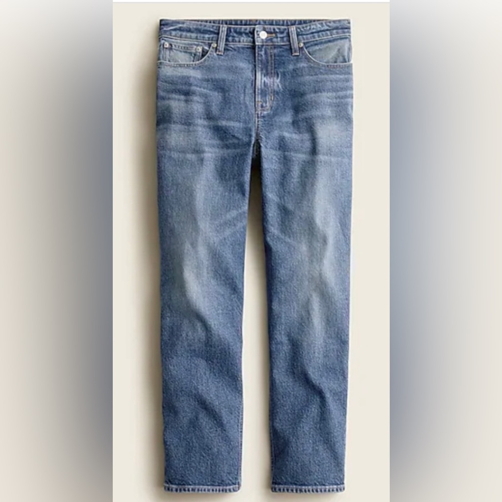 J Crew | Curvy full-length '90s classic straight jean in Poole wash
